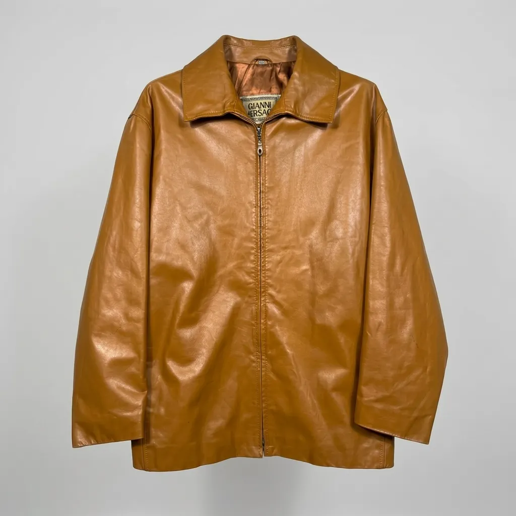 Giacca in Pelle Vintage Gianni Versace