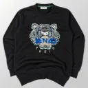 Felpa Kenzo Paris "Tiger Head" Nera con Ricamo - (Taglia M)